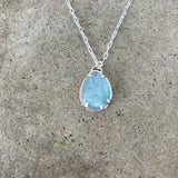 aqua kyanite mini necklace - Lisa Crowder Studio
