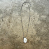 rainbow moonstone geometric necklace