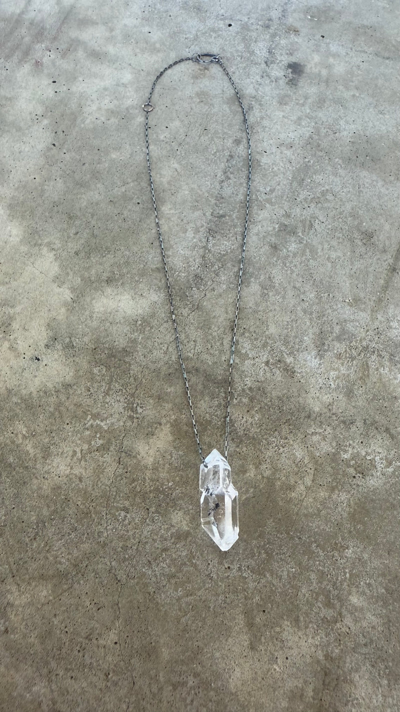 large herkimer diamond pendant