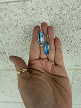 labradorite marquise earrings