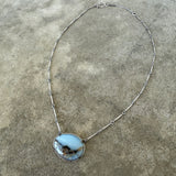 peruvian opal freeform necklace