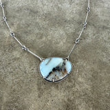 peruvian opal free form necklace