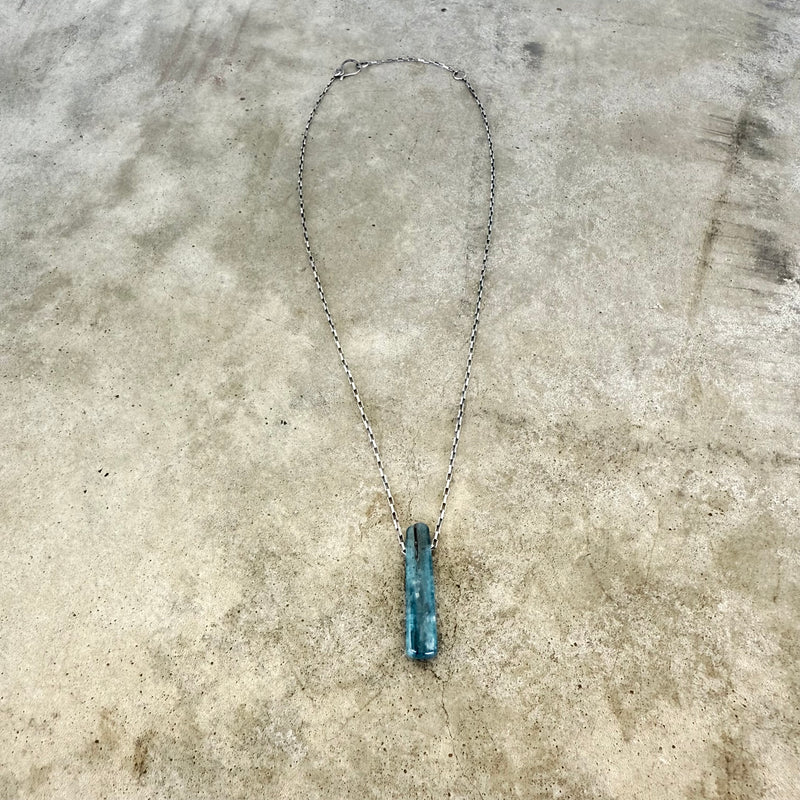 kyanite wand necklace