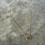 labradorite skull necklace