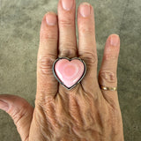 pink conch heart ring