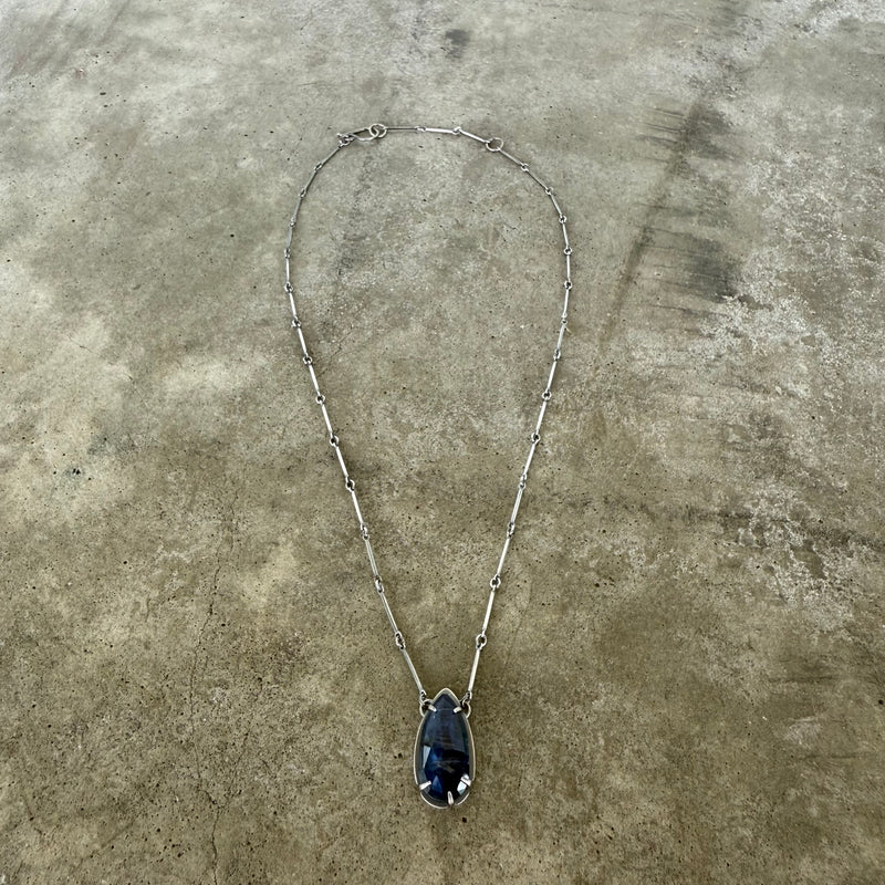 kyanite teardrop necklace