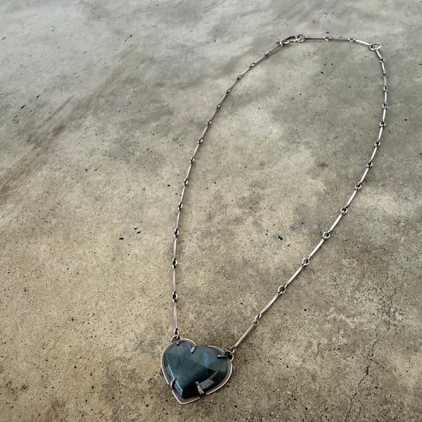 labradorite heart necklace