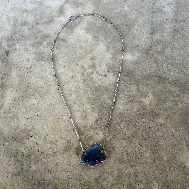 blue labradorite cloud necklace