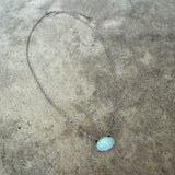 welo opal single stone necklace