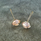 rose quartz lip earrings-vermeil - Lisa Crowder Studio