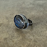 large labradorite evil eye ring