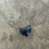 small labradorite heart necklace