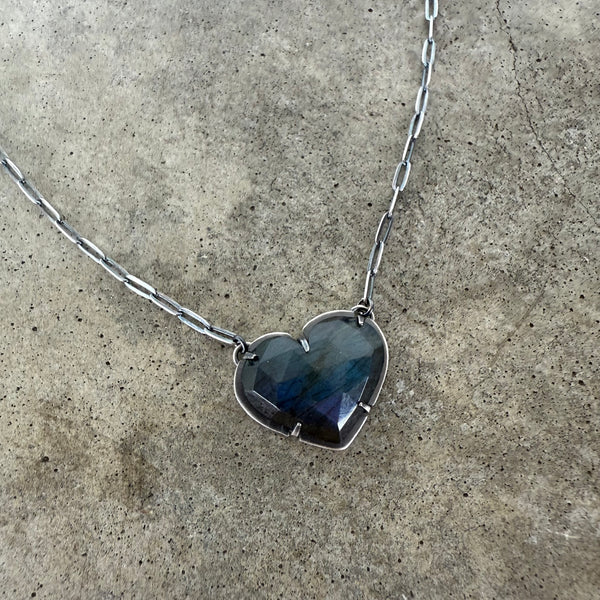 small labradorite heart necklace