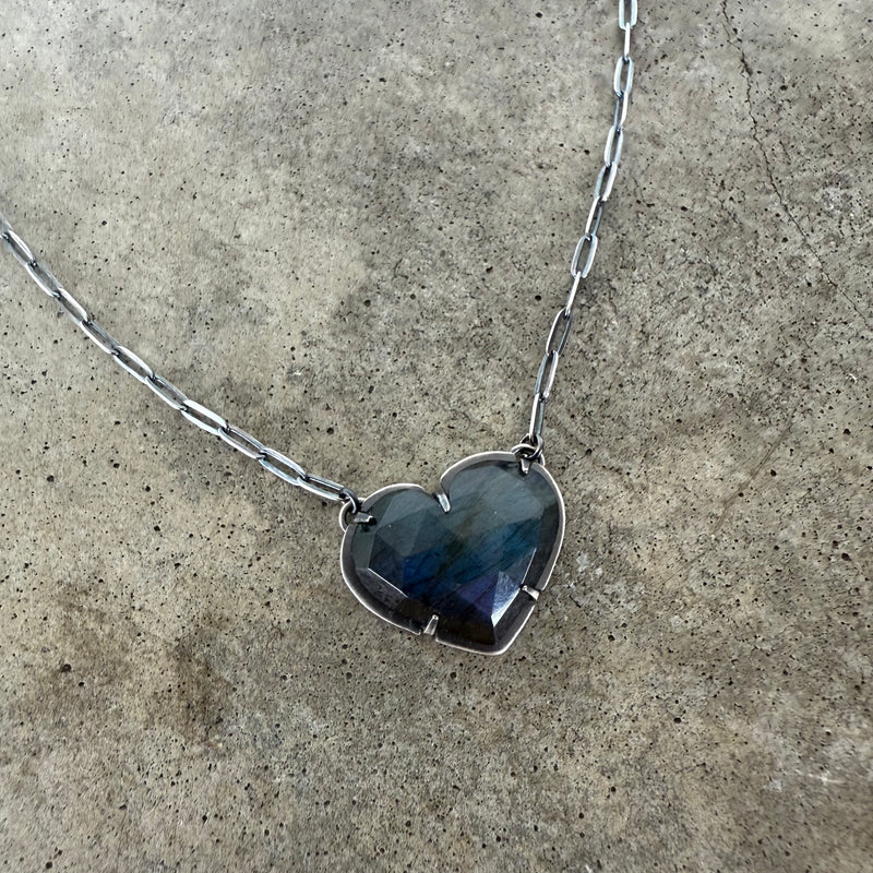 small labradorite heart necklace
