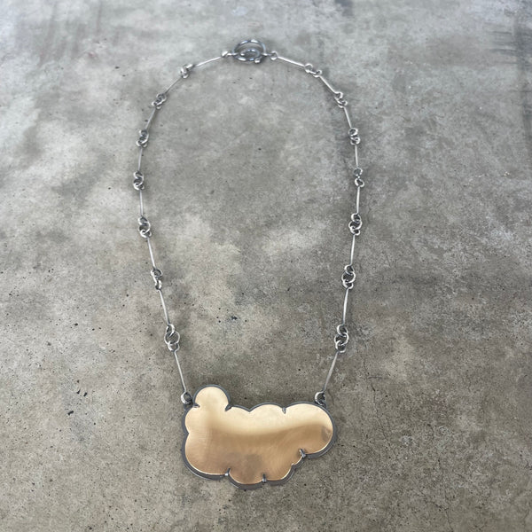 large gold cloud necklace