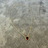 small watermelon tourmaline heart necklace-vermeil - Lisa Crowder Studio