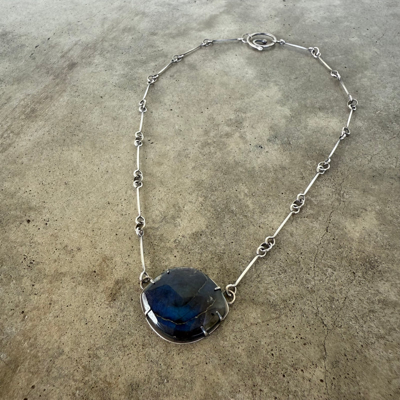 labradorite marquise necklace