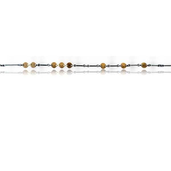 morse code two tone necklace