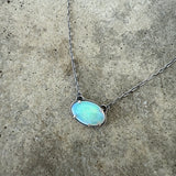 welo opal single stone necklace