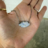rainbow moonstone lips necklace