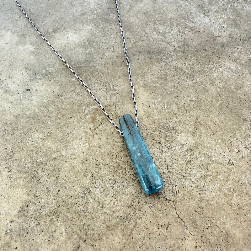 kyanite wand necklace