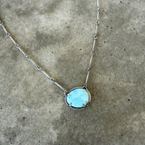 rose cut larimar necklace-med