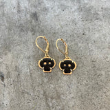black tiny skull earrings (dangle)