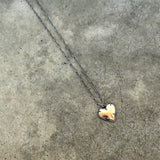 tiny heart necklace-gold - Lisa Crowder Studio