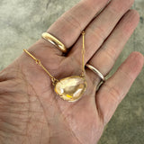 faceted quartz & vermeil necklace