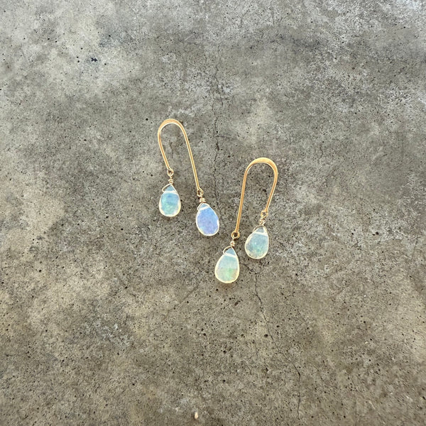 double welo opal drop earrings-vermeil