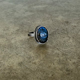 small labradorite evil eye ring
