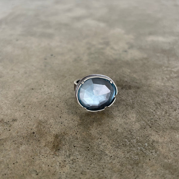 icy blue topaz ring