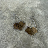 heart mica earrings