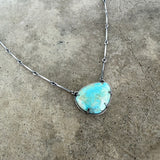 faceted turquoise freeform necklace