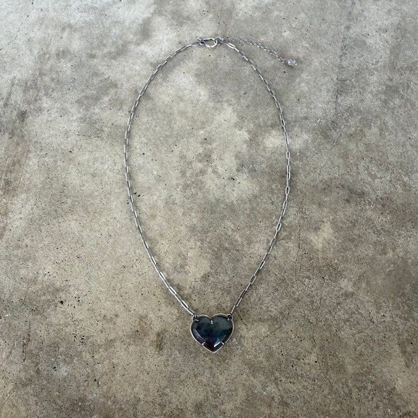 small labradorite heart necklace