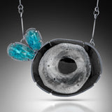 kyanite and enamel necklace - Lisa Crowder Studio