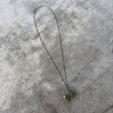 faceted vesuvianite teardrop necklace - Lisa Crowder Studio