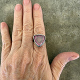 pinkish purple tourmaline slice ring - Lisa Crowder Studio