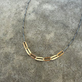2 tone dapped layering chain - Lisa Crowder Studio