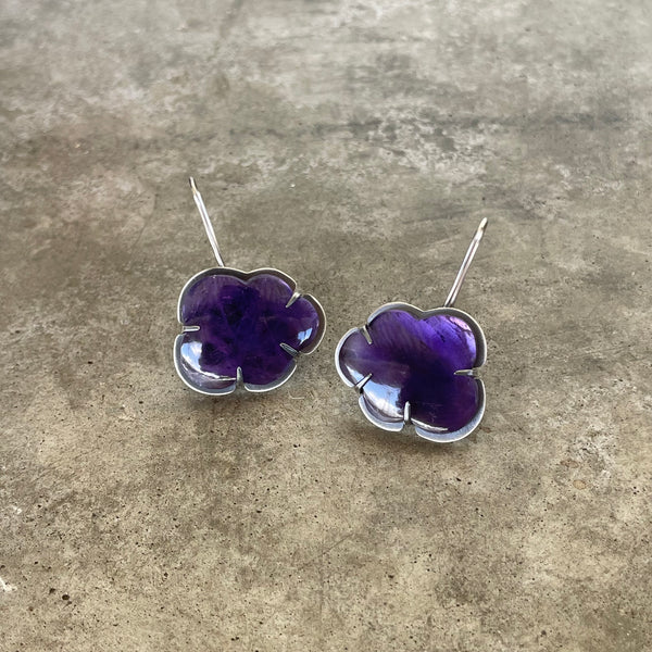 amethyst cloud earrings