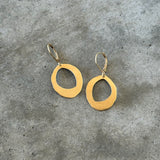 small thin rough cut rolled earrings