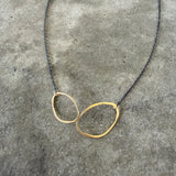 offset double rough cut necklace - Lisa Crowder Studio