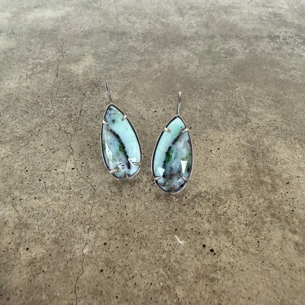 peruvian opal teardrop earrings