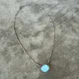 rose cut larimar necklace-med