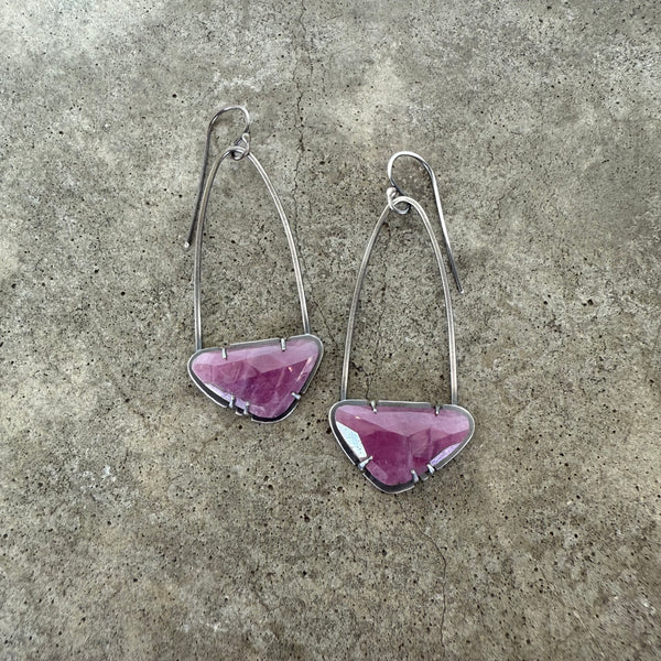 ruby arc earrings