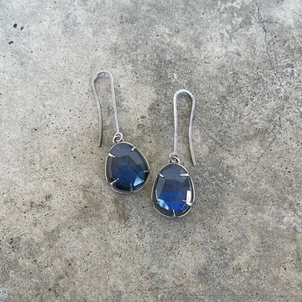 labradorite hook drop earrings