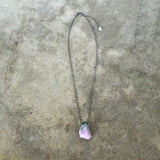 multi color tourmaline geometric pendant