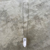 geometric rose quartz necklace