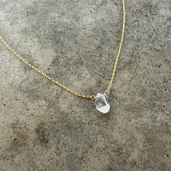 single herkimer diamond necklace