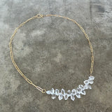herkimer diamond cluster necklace